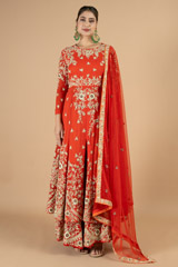 Red Chiffon Kalidaar230 video